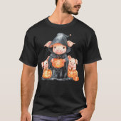 Halloween Pig Witchcraft Ghost Scary Pumpkin Trick Tシャツ (正面)