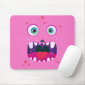 Halloween Pink Happy Monster Mousepad マウスパッド (マウス)