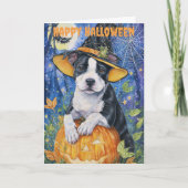 Halloween Pitbull Dog シーズンカード (正面)