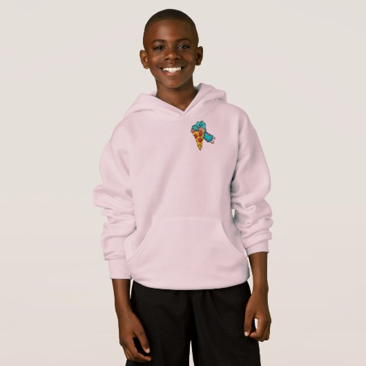 HALLOWEEN PIZZA SLICE HOODIE FOR KIDS (正面フル)