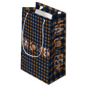 Halloween Plaid Pumpkin スモールペーパーバッグ (裏面アングル)