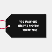 Halloween Playful White Ghost Black Festive  ギフトタグ (裏面横)