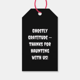 Halloween Playful White Ghost Black Festive  ギフトタグ