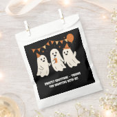 Halloween Playful White Ghost Black Festive  フェイバーバッグ (クリップ留めされた状態)