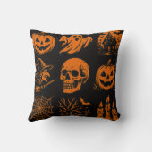 Halloween pliow with various images クッション (裏面)