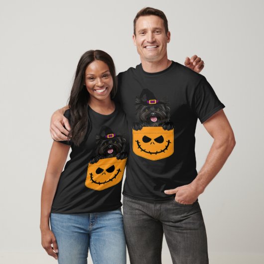 Halloween Pocket Cairn Terrier Scary Jack O Lanter Tシャツ (ユニセックス)