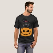 Halloween Pocket Cane Corso Scary Jack O Lantern Tシャツ (正面フル)