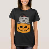 Halloween Pocket Dandie Dinmont Terrier Scary Jack Tシャツ (正面)