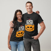 Halloween Pocket Dandie Dinmont Terrier Scary Jack Tシャツ (ユニセックス)