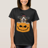 Halloween Pocket Greater Swiss Mountain Dog Jack O Tシャツ (正面)