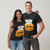 Halloween Pocket Maltese Scary Jack O Lantern Tシャツ (ユニセックス)