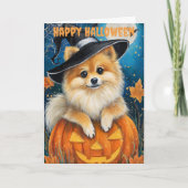 Halloween Pomeranian Dog シーズンカード (正面)