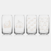 Halloween Pomeranians – Set van 4 Glazen ガラス缶 (裏面)