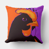 Halloween Pop Art Chicken Pillow クッション (正面)