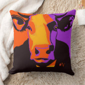 Halloween Pop Art Cow Pillow  クッション (ブランケット)