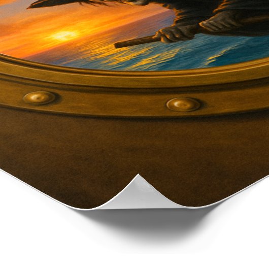 Halloween Porthole Poster ポスター (角)