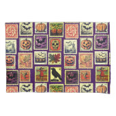 Halloween Postage-Stamp Pattern Pillowcase 枕カバー (正面)