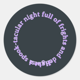 Halloween Postcard ラウンドシール