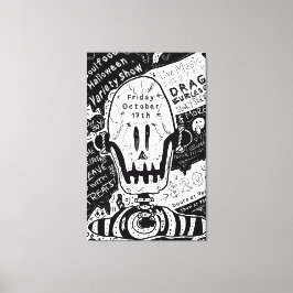 Halloween poster design キャンバスプリント