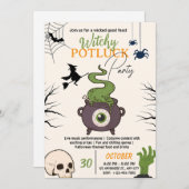 Halloween Potluck Party Invitation Card 招待状 (正面/裏面)