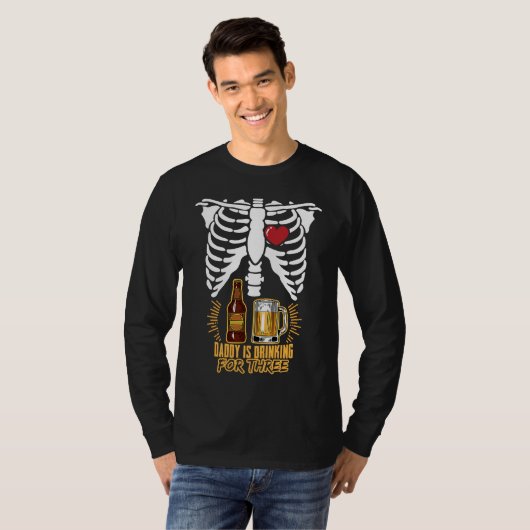 Halloween Pregnancy Baby Skeleton Candy XRay Pregn Tシャツ (正面フル)