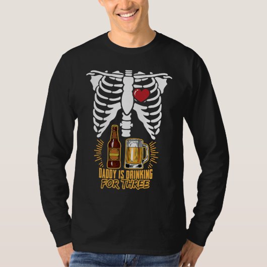 Halloween Pregnancy Baby Skeleton Candy XRay Pregn Tシャツ (正面)