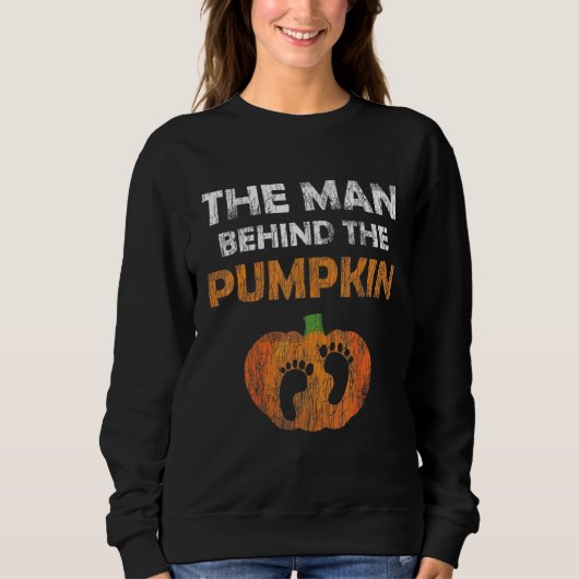 Halloween Pregnancy  For Men Expecting Pumpkin Cos スウェットシャツ (正面)
