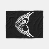 Halloween Pregnant Baby Skeleton Spooky Season New フリースブランケット (正面(横))