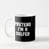 Halloween Pretend I'm A Golfer Costume Lazy Golfin コーヒーマグカップ (左)