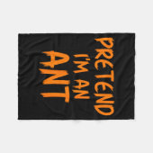 Halloween Pretend I'm An Ant Costume Funny Lazy Ki フリースブランケット (正面(横))