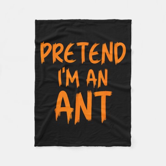 Halloween Pretend I'm An Ant Costume Funny Lazy Ki フリースブランケット (正面)