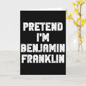 Halloween Pretend Im Benjamin Franklin Costume Laz カード (黄色い花)