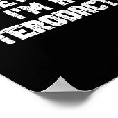 Halloween Pretend I'm Pterodactyl Costume Lazy Din ポスター (角)