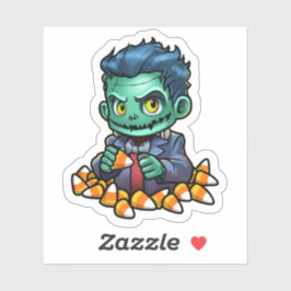 Halloween Psychofriends Cute Frankenstein Cartoon シール