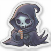 Halloween Psychofriends Cute Reaper Cartoon シール (正面)