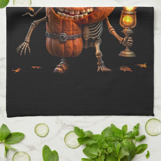 Halloween Pumpkin キッチンタオル (折り畳み)