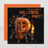 Halloween Pumpkin 招待状 (正面/裏面)