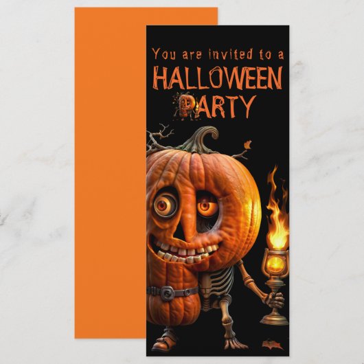 Halloween Pumpkin 招待状 (正面/裏面)