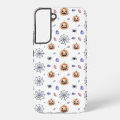 Halloween Pumpkin and Spider Web Pattern Samsung Galaxyケース (裏面)
