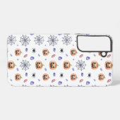 Halloween Pumpkin and Spider Web Pattern Samsung Galaxyケース (裏面横)