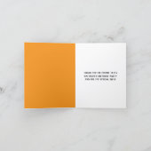 Halloween Pumpkin Birthday Boy Thank You サンキューカード (内部)