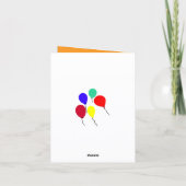 Halloween Pumpkin Birthday Boy Thank You サンキューカード (裏面)