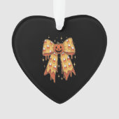 Halloween Pumpkin Bow Candy Corn オーナメント (正面)