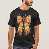 Halloween Pumpkin Bow Candy Corn Tシャツ (正面)