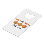 Halloween Pumpkin carving Party Fall Funny クレジットカード栓抜き (裏面アングル)