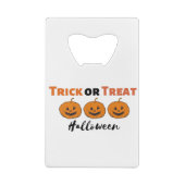 Halloween Pumpkin carving Party Fall Funny クレジットカード栓抜き (裏面)