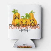 Halloween Pumpkin carving Party Fall Funny 缶クーラー (裏面)