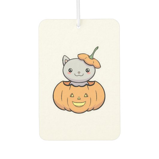 Halloween Pumpkin Cat   カーエアーフレッシュナー (正面)