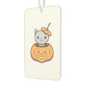 Halloween Pumpkin Cat   カーエアーフレッシュナー (左)