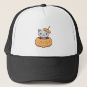 Halloween Pumpkin Cat   キャップ (正面)